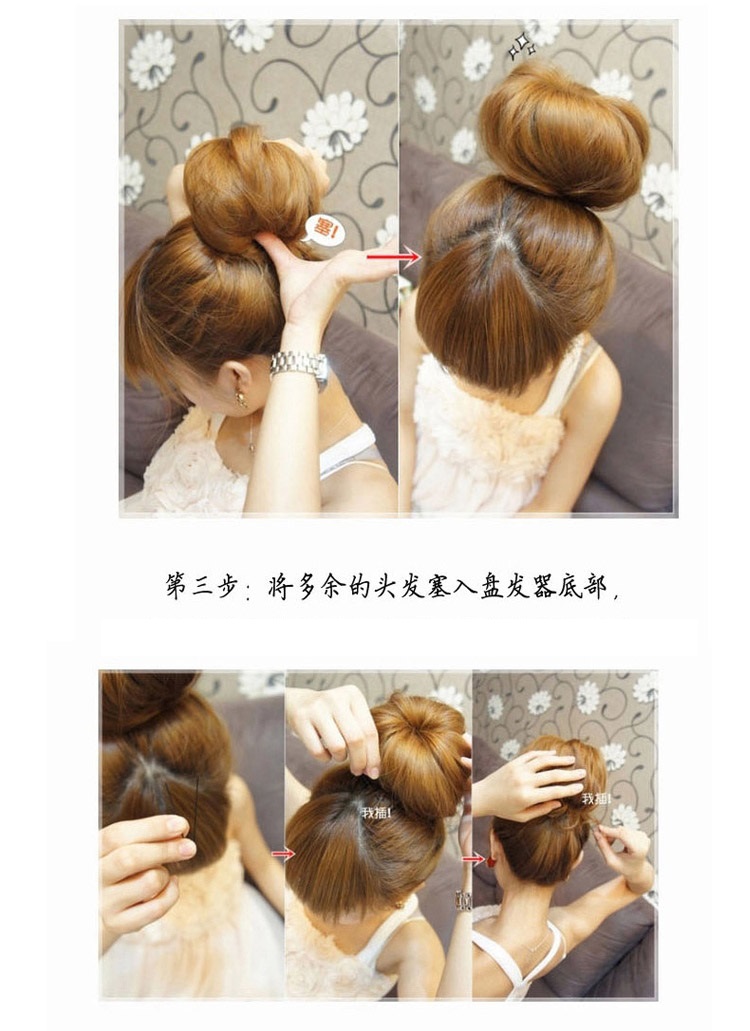 Hàn Quốc Donut Công chúa Headballs Artifact Nhật Hoa Taro Đầu Tóc Mặt dây Nhãn Sticker Phụ kiện tóc Công cụ tạo kiểu dây cột tóc dễ thương cho bé