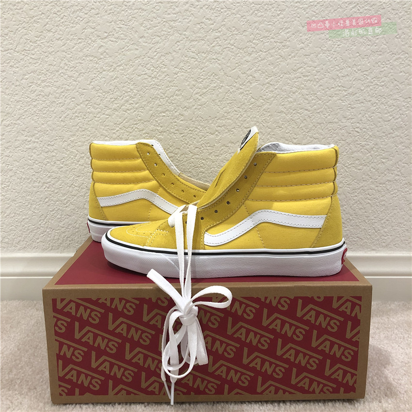 womens high top yellow vans