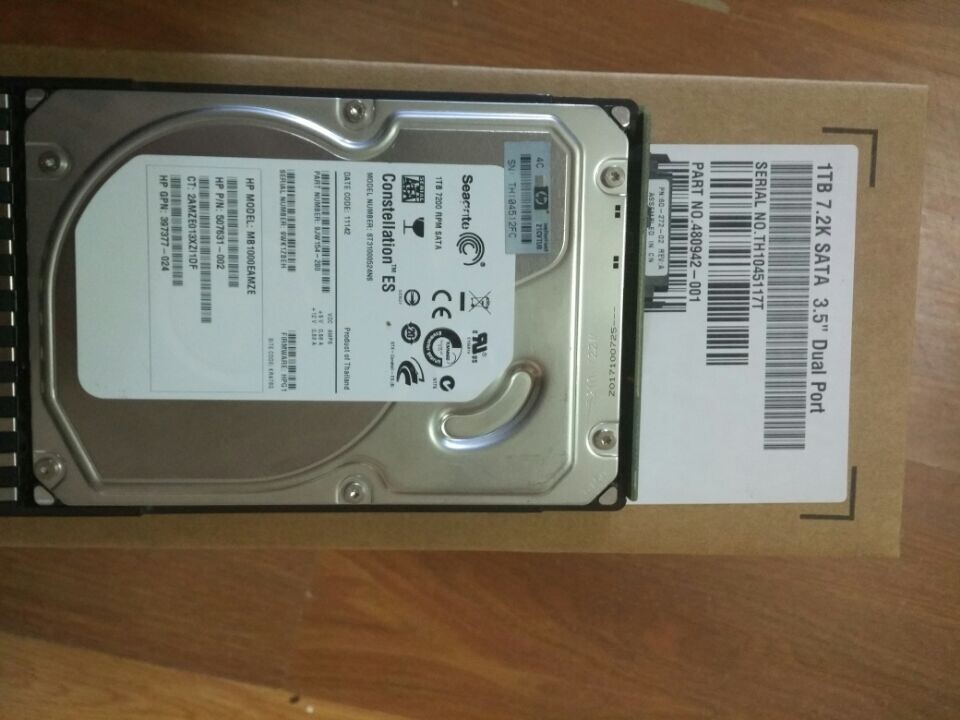 HP AJ740A 480942-001 1T 7 2K SATA MSA2000 FC 3 5 inch disassembly hard drive