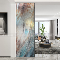 Shanghai Art Glass Entrance American Screen Light Luxury Modern Living Room Entry Door Bathroom Partition Abstract Oil Painting