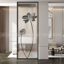 Simple art glass partition wall entrance screen bathroom wall entrance tempered glass new Chinese style Changhong glass