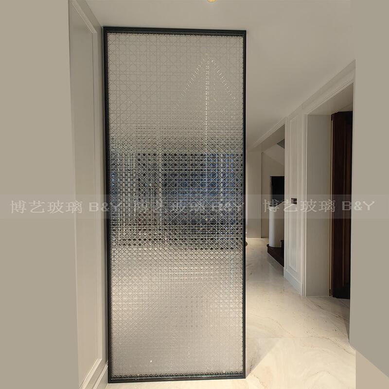 Simple and Stylish Art Glass Modern High-End Entrance Partition Double-Sided Etched Living Room Screen Dior Glass Same Style Simple and Stylish Art Glass Modern High-End Entrance Partition Double-Sided Etched Living Room Screen Dior Glass Same Style