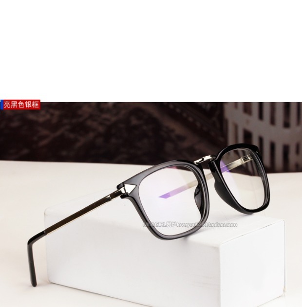 Phiên bản tiếng Hàn của hộp lớn vuông tròn mặt kính gọng kính retro mũi tên phẳng gương đen khung kính cận thị khung nam kính cartier