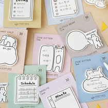 Post-it notes casual notes cute cartoon marker stickers N-time stickers special-shaped paper Korean ins message memos