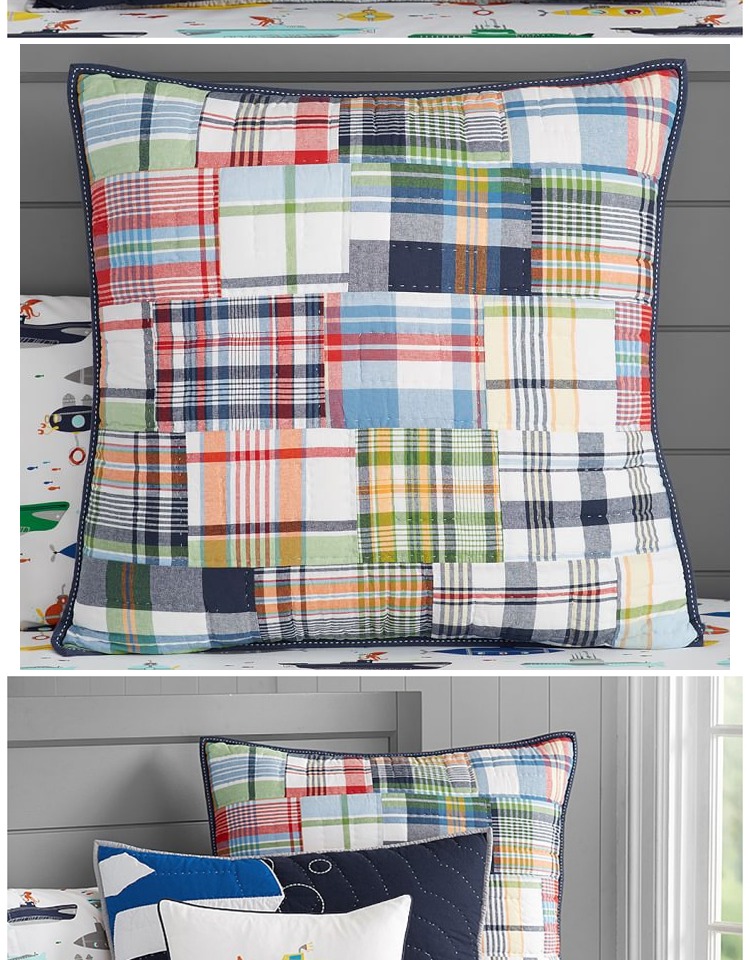 Thế giới dưới biển * Tinh tế chắp vá thêu Handmade quilted Bed Cover Bộ ba mảnh cho trẻ em thảm chân giường