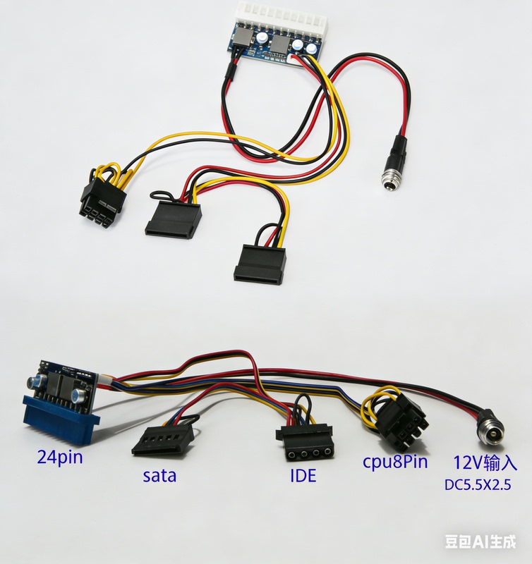 Brand New Dc to Atx Plug-In Power Module Mini 12V Conversion Board 160W Zero Noise 24Pin