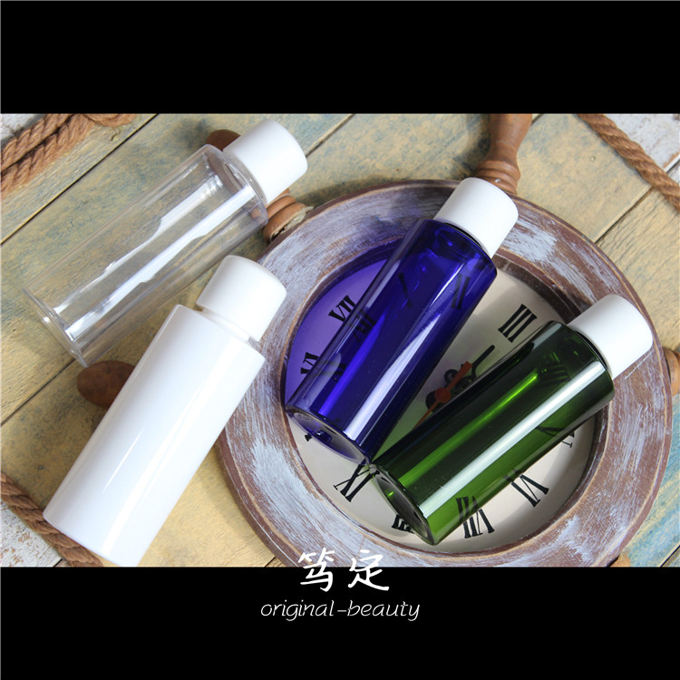 Export foreign trade Blue and green white transparent DIY photophobic screw cover sealing with inner plug flower water pure dew split bottle 120ml