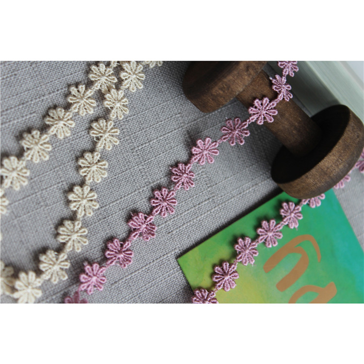 Taiwan-made dark beige purple delicate mini flower small flower water soluble lace DIY clothing accessories