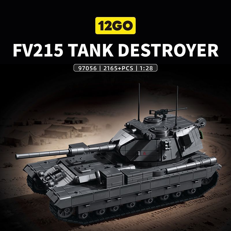 12Go97056Fv215B-183 Heavy Artillery Tank Assembled Building Block Model Ornament Toy Gift for Boys 12Go97056Fv215B-183 Heavy Artillery Tank Assembled Building Block Model Ornament Toy Gift for Boys