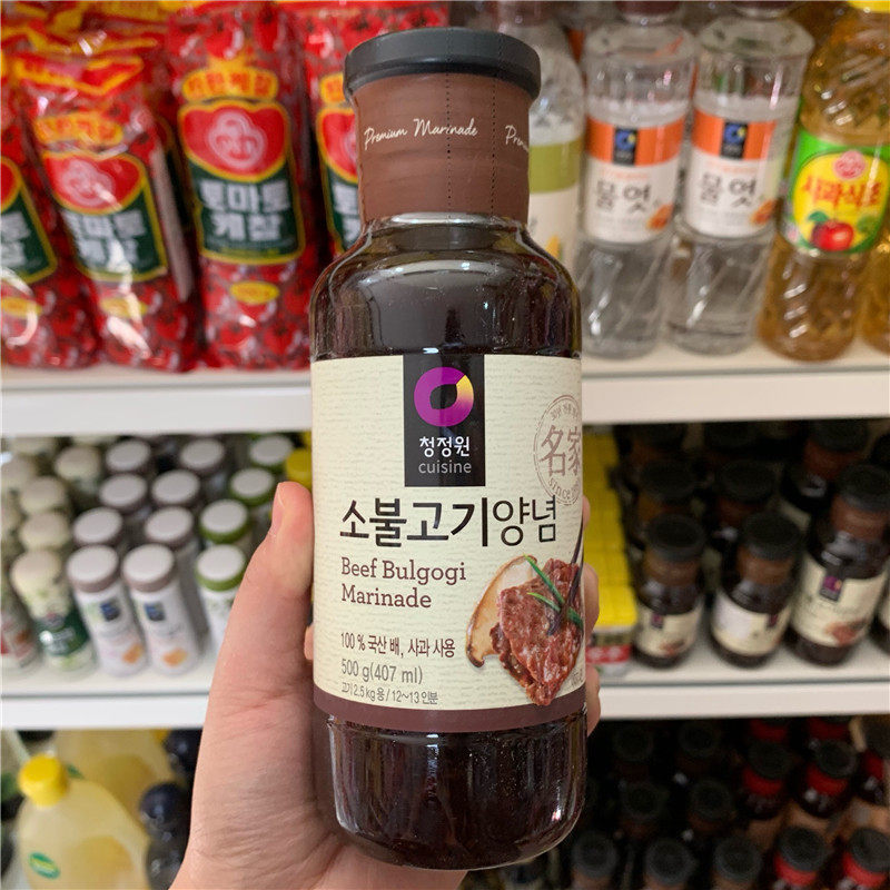 Korea imported Qingjingyuan beef barbecue sauce 500G non-spicy salty and sweet taste seasoned pickled meat sauce