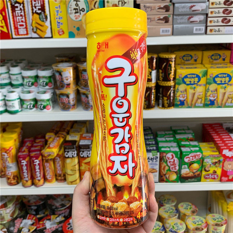 South Korea imported Haitai charcoal baked potato sticks 108g vat Chinese printed non-fried potato sticks crispy biscuit sticks