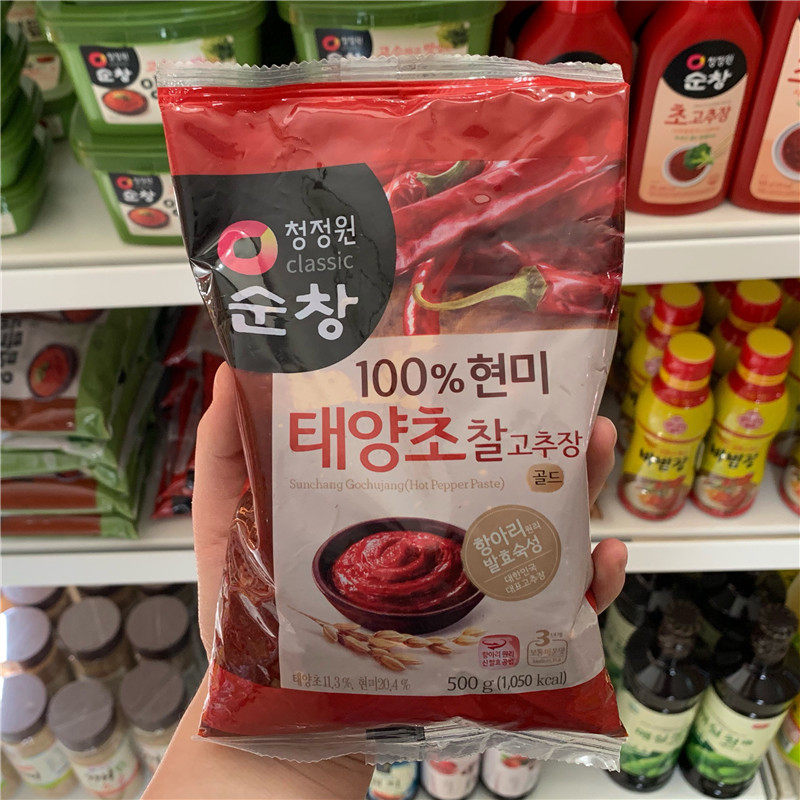 Korea imported clean garden chili sauce 500g bag of Korean hot pot stone sauce fried annuity sauce
