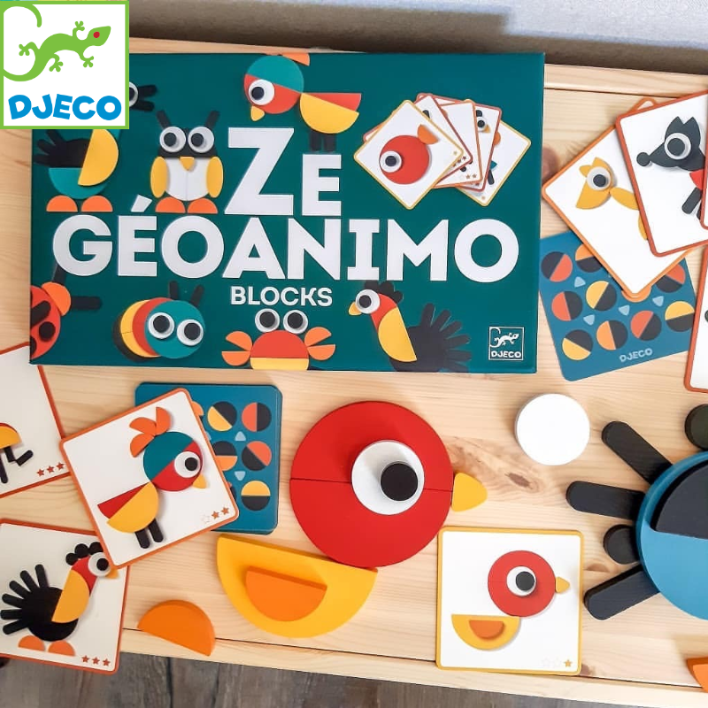 France Djeco Building Blocks Cute Eye Building Blocks 100 Bigger Cute Eyes Children Table Tours Geometric Figure Puzzle Toys