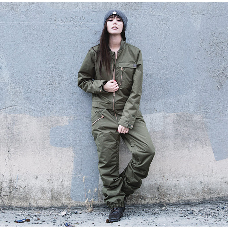 L1 ski suit Women's one-piece ski suit One-piece snow suit Long version of baby bag pants