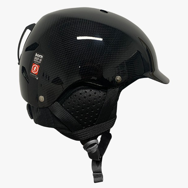 bern ski helmet carbon fiber helmet single-board double-board protection adult men and women with brim