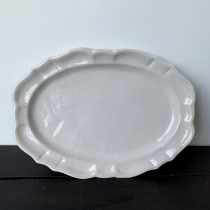 Vintage Middle-aged French Moustiers Oval Plate
