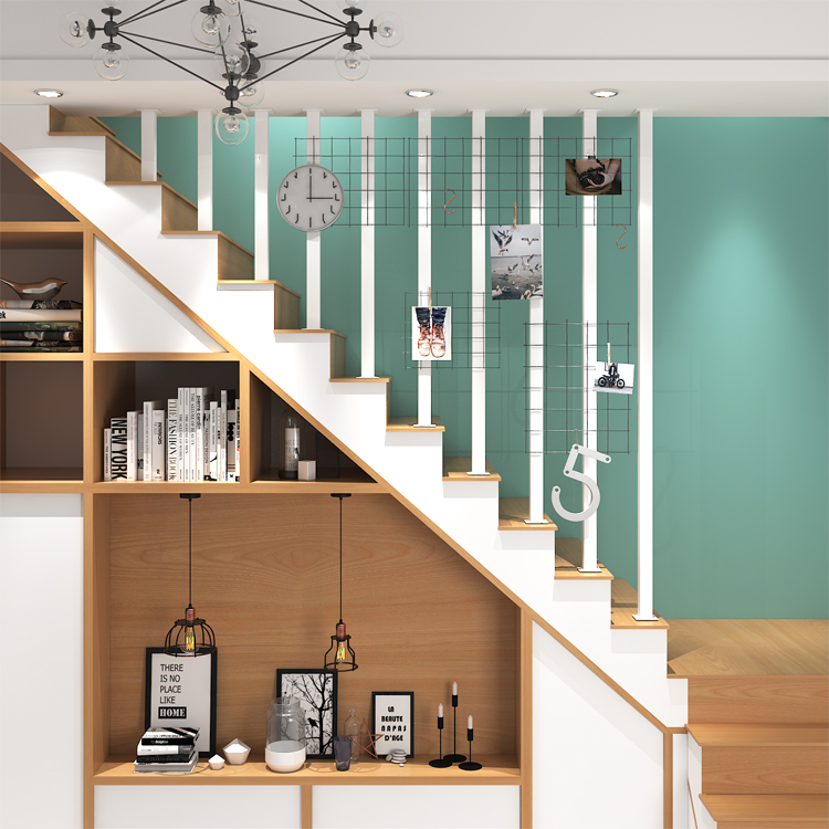 Iron Art Stairway Armrest Simple modern Bar loft Decorative Industrial Wind Railing Anti-Guard Rail Fence Partition Screen