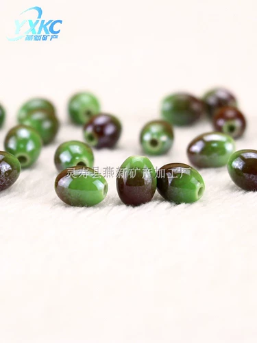 Овально -образная темалиновая бусинка DIY Bracelet Bracelet Chaine использует вермикулит поясничный фруктовый утиный керамика.