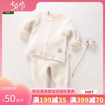  (New product)Childrens clothing autumn boys  suit Winter childrens warm plush underwear girls plus velvet thickening