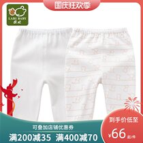 Rabbi childrens clothing clothes back Shadow Bear trousers 2 strips of newborn open crotch pants men and women Baby Baby children bottom autumn