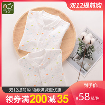 Rabbi childrens clothing flagship 2021 spring and summer new boy jumpsuit baby ha clothing cotton boneless pajamas home clothing
