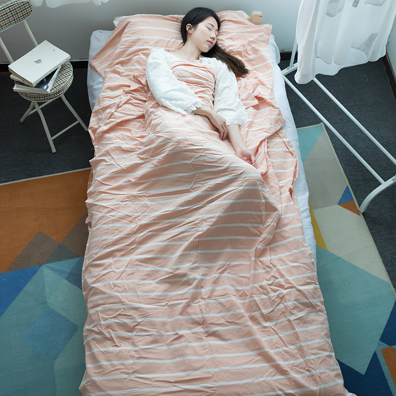 Portable Adults Travel Pure Cotton Sepal Dirty Anti Dirty Sleeping Bag Bed Linen Hotel Sanitary Liner Single Double