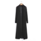 Mùa thu Miyake xếp ly áo sơ mi của phụ nữ lụa sáng áo gió dài giữa dài tay áo khoác cardigan dáng dài G5117 - Trench Coat