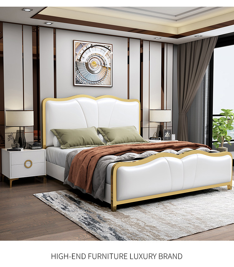 кожаная кровать None