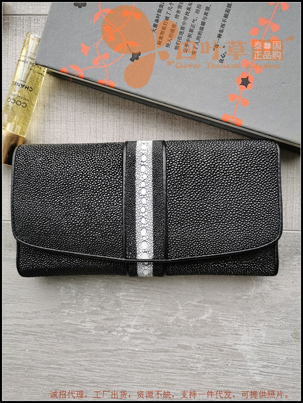 Thai Origin Men's and Women's Pearl Fish Skin Long Wallet, Stingray Skin 70% off Wallet 2019 New Model Thai Origin Men's and Women's Pearl Fish Skin Long Wallet, Stingray Skin 70% off Wallet 2019 New Model