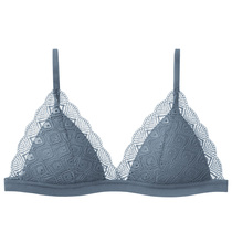 Legal Triangle Cup Sexy Lace No Steel Ring Bra Hood Shrink Big Chest small and less ultra-thin and beautiful back female lingerie