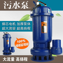 Household full copper core high head 750W 1100W 2 inch high pressure sewage pump booster pump submersible pump
