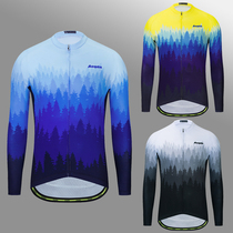New spring and autumn mens cycling clothing long-sleeved forest mountain bike quick-drying outdoor riding long top