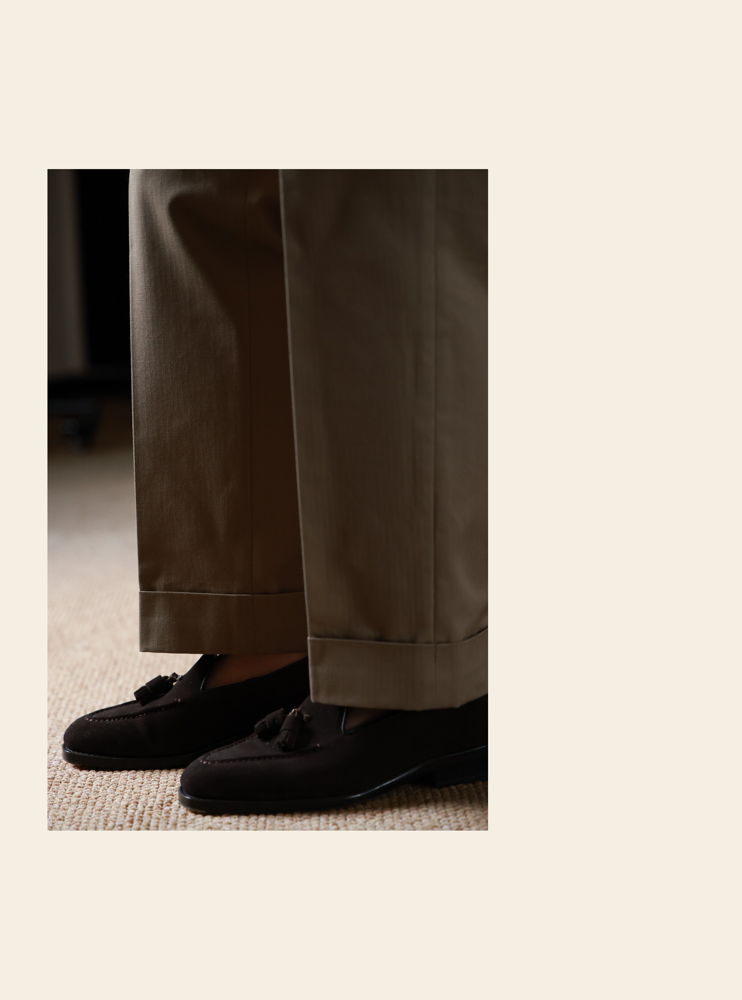 UG мужской иморт из японии узкий Разбросанный тяжеловес хлопок "Керамика земля елочка принт «Старые деньги Голливуда» талия брюки 