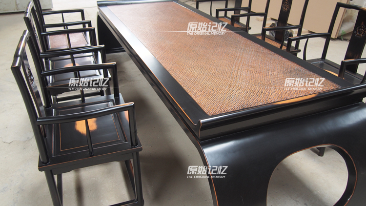 Bộ nhớ gốc Trung Quốc đồ nội thất cổ gỗ rắn trường hợp squat đầu mờ cũ đồ nội thất văn phòng bàn sơn - Bàn / Bàn bàn gỗ uống trà
