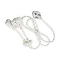 New listing 1 meter with wire extension monitoring power supply three-pin plug one to two female socket three holes pure copper 220V