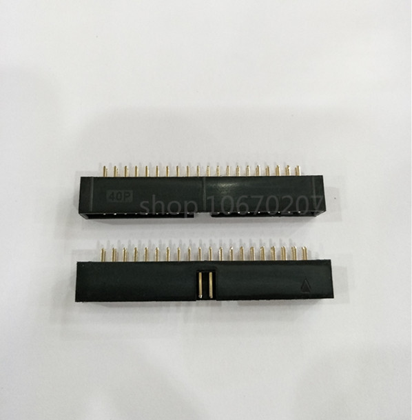 2 54mm pitch DC3-40p straight bending and feeding simple corner socket 2*20pin double row IDC wiring socket