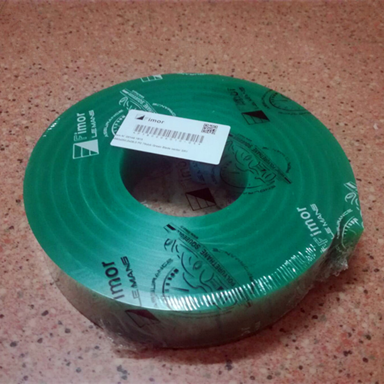 French original Pegasus scraper 50*9**3660 flat mouth 75A green screen printing squeegee glue scraper strip