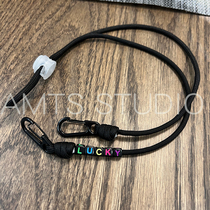 Black mask rope lucky letter decoration neck chain mask to collect portable INS same rope