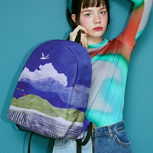 YIZISTORE Оригинальный модный школьный рюкзак подходит для мужчин и женщин, ручная роспись