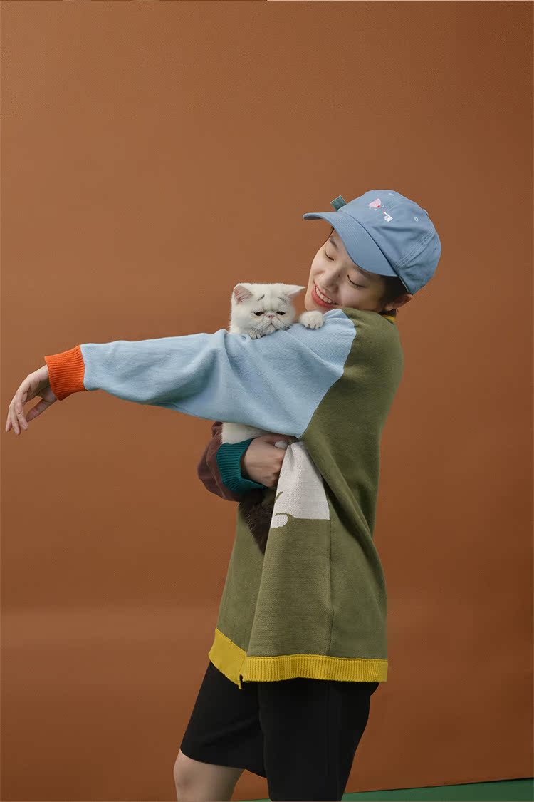 YIZISTORE hat baseball cap flat-brimmed hats for men and women canvas printing fashion lovers curling visor - หมวก - วัสดุอื่นๆ 