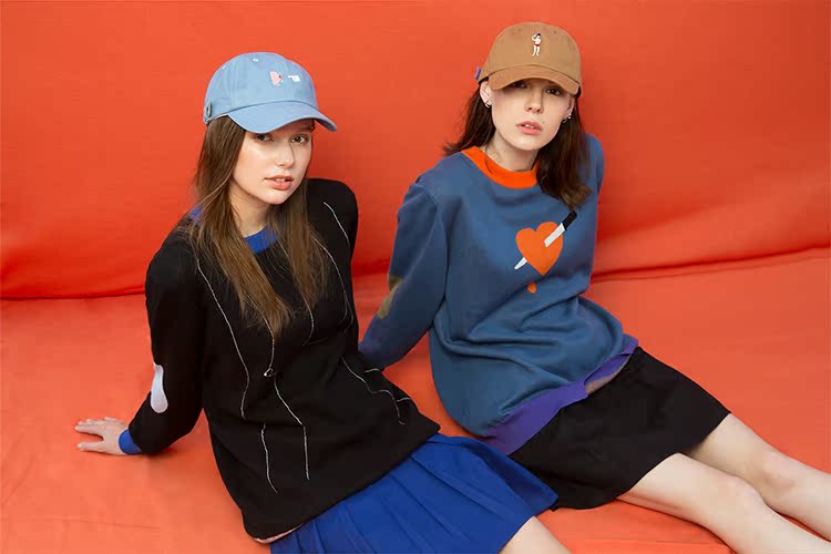 YIZISTORE hat baseball cap flat-brimmed hats for men and women canvas printing fashion lovers curling visor - หมวก - วัสดุอื่นๆ 