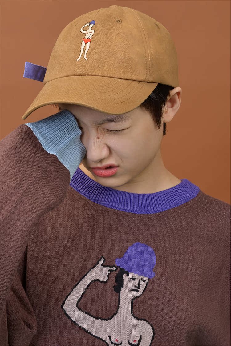 YIZISTORE hat baseball cap flat-brimmed hats for men and women canvas printing fashion lovers curling visor - หมวก - วัสดุอื่นๆ 