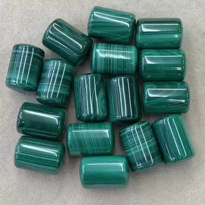 Qiaoyi Jewelry 8173 Natural Raw Mineral Malachite Bucket Beaded Pearl Road Road DIY Jewelry Accessories 10 * 15mm