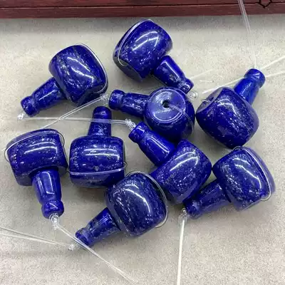 Qiaoyi Jewelry 0022 Natural lapis lazuli Tibetan Three-way Buddha Head Afghan Emperor Green 10mm