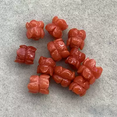 Qiao Yi jewelry Italian natural organic gem carving Lotus bucket beads with beads diy accessories a grain 60 yuan