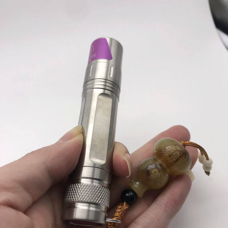 Stainless steel anti-counterfeiting fluorescent agent 3 core 15 watt purple lamp 365nm identification UV flashlight customized LOGO