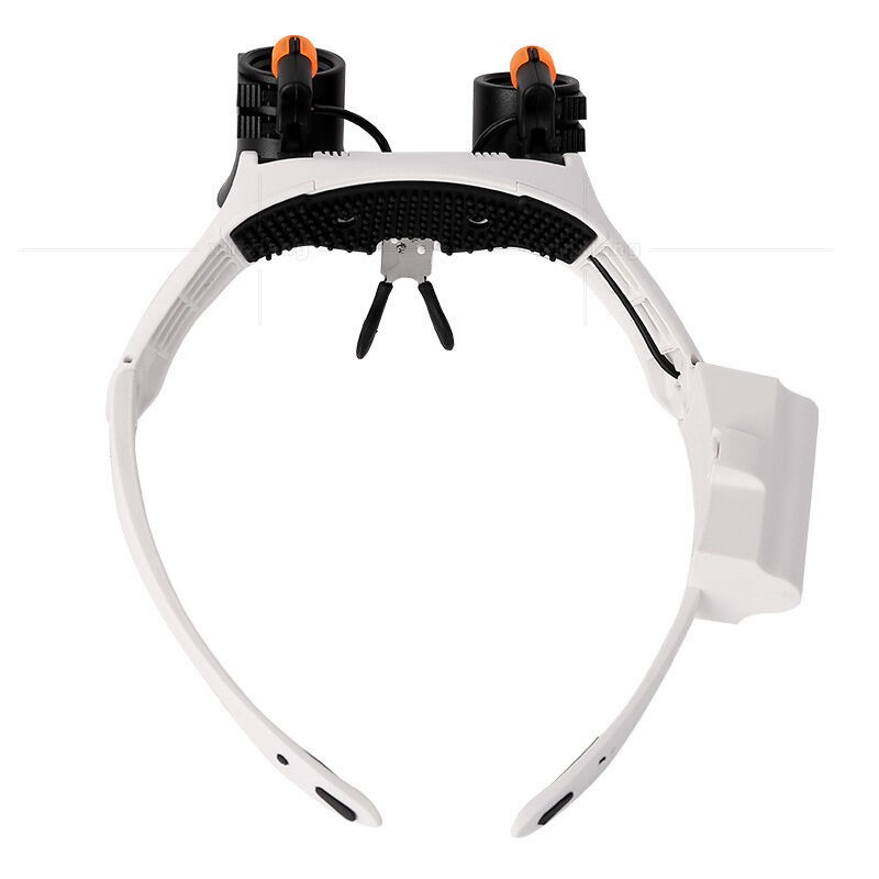 Warm and cold LED lights replace 21 kinds of magnification combination head-mounted precision parts inspection watch repair magnifying glass