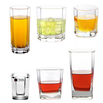 Thickened heat-resistant glass cup teacup square transparent water Cup bar goblet star star anise beer glass whiskey Cup