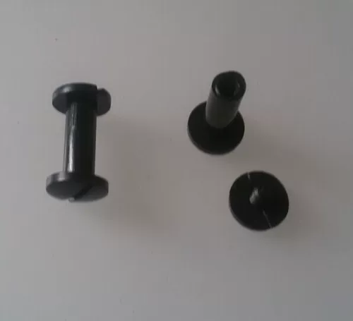 Черные нейлоновые винты с наружной и внутренней резьбой, декоративные винты, пряжки из картонной кожи, черные канцелярские пряжки