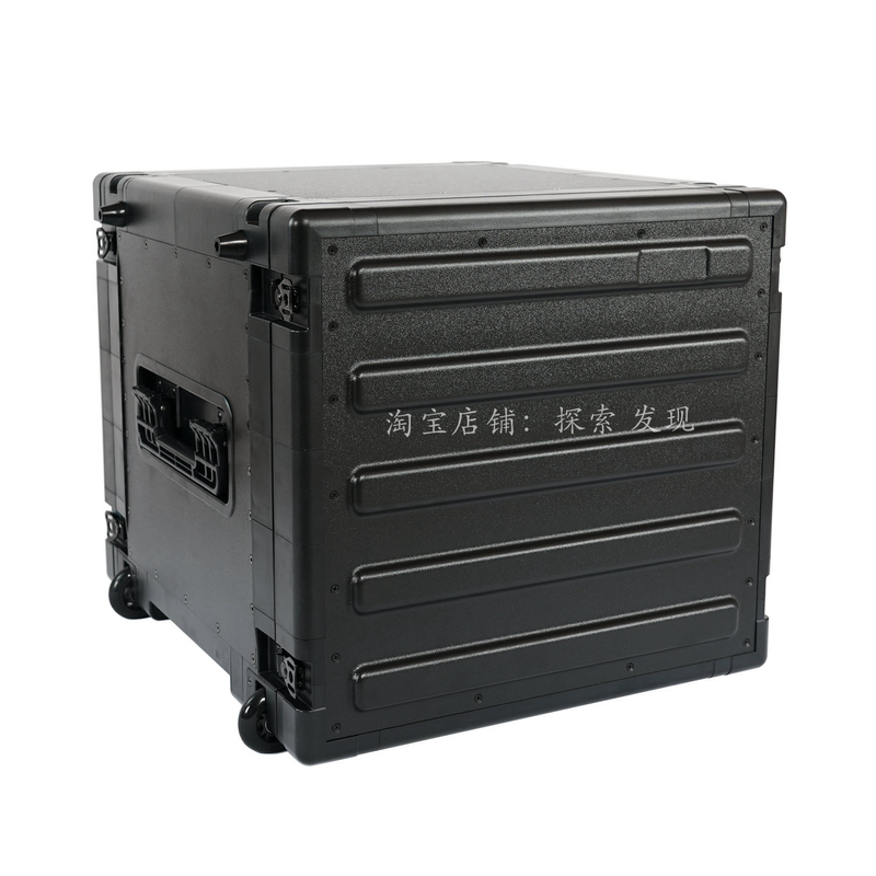 Xjts-6U8U10U12U Plastic Flight Case Vehicle-Mounted Cabinet Communication Broadcast Server Moving Rack Case